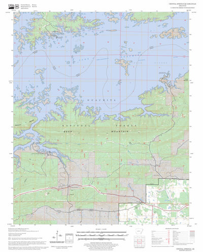 US Forest Service - Topo Crystal Springs, AR FSTopo Legacy digital map