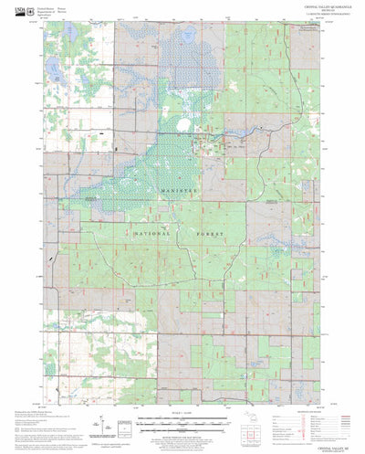US Forest Service - Topo Crystal Valley, MI FSTopo Legacy digital map