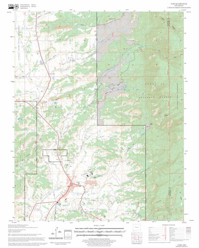 US Forest Service - Topo Cuba, NM FSTopo Legacy digital map