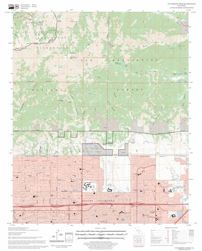 US Forest Service - Topo Cucamonga Peak, CA FSTopo Legacy digital map