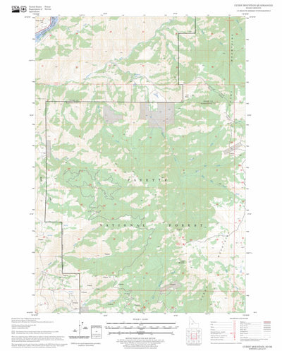 US Forest Service - Topo Cuddy Mountain, ID - OR FSTopo Legacy digital map
