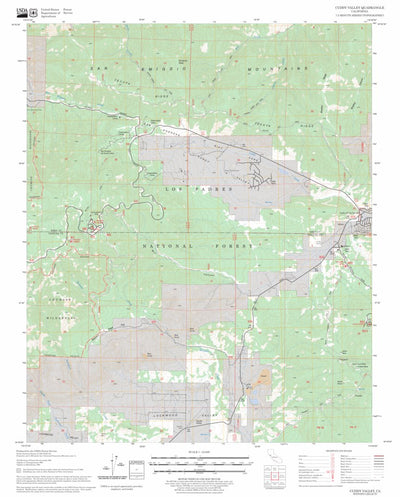 US Forest Service - Topo Cuddy Valley, CA FSTopo Legacy digital map