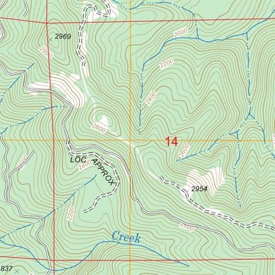 US Forest Service - Topo Culp Creek, OR FSTopo Legacy digital map