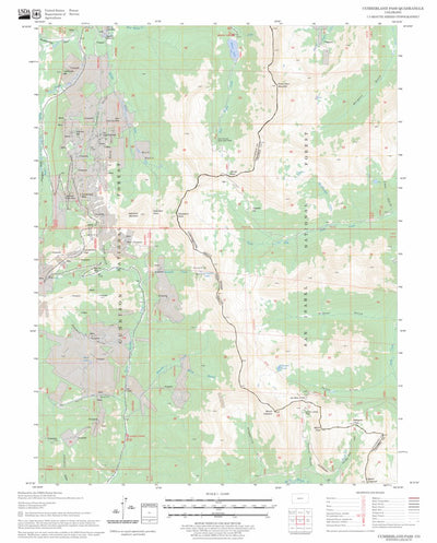 US Forest Service - Topo Cumberland Pass, CO FSTopo Legacy digital map