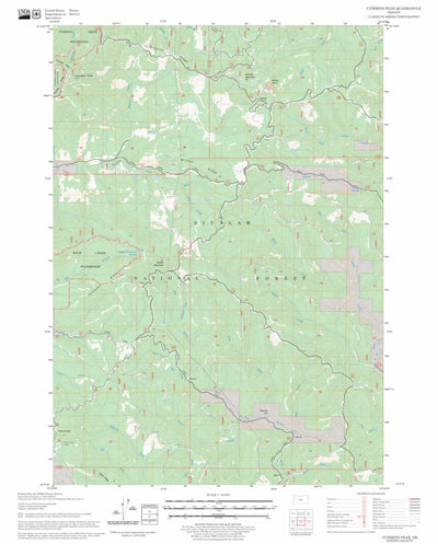 US Forest Service - Topo Cummins Peak, OR FSTopo Legacy digital map