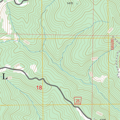 US Forest Service - Topo Cummins Peak, OR FSTopo Legacy digital map