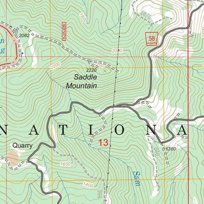 US Forest Service - Topo Cummins Peak, OR FSTopo Legacy digital map
