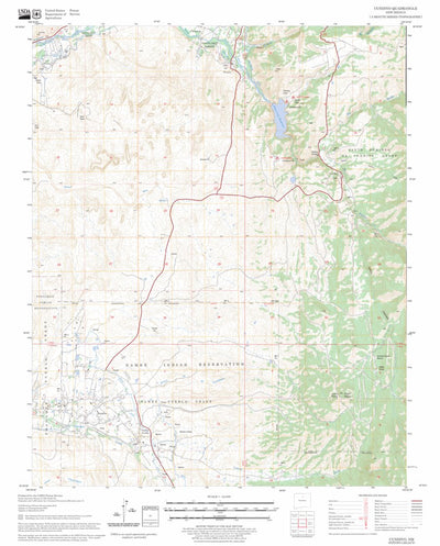 US Forest Service - Topo Cundiyo, NM FSTopo Legacy digital map