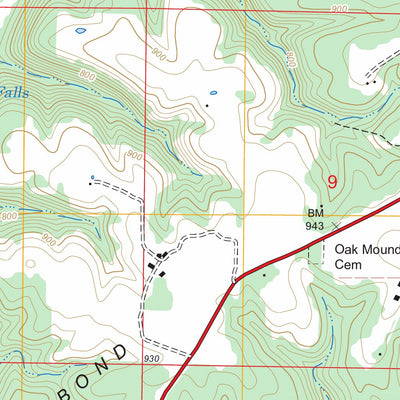 US Forest Service - Topo Cureall NW, MO FSTopo Legacy digital map