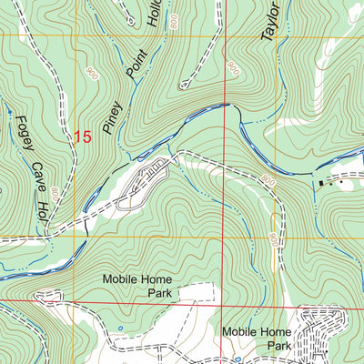 US Forest Service - Topo Cureall NW, MO FSTopo Legacy digital map