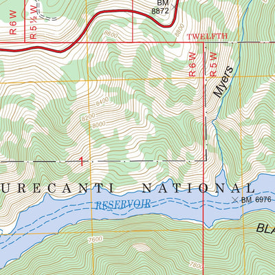 US Forest Service - Topo Curecanti Needle, CO FSTopo Legacy digital map