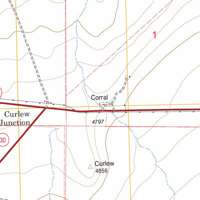 US Forest Service - Topo Curlew Junction, UT - ID FSTopo Legacy digital map