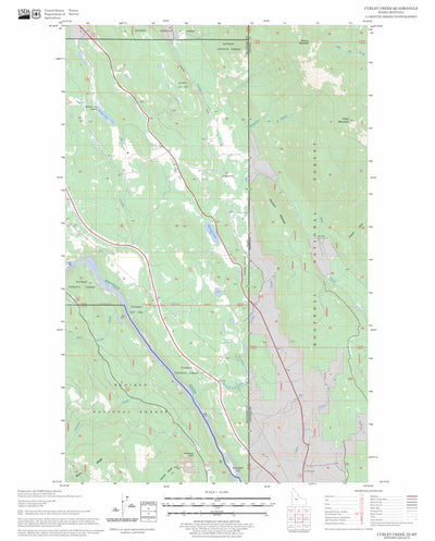 US Forest Service - Topo Curley Creek, ID - MT FSTopo Legacy digital map