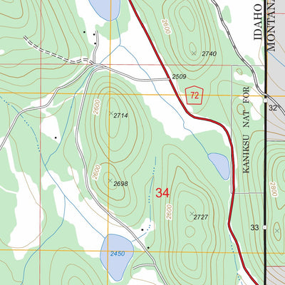 US Forest Service - Topo Curley Creek, ID - MT FSTopo Legacy digital map