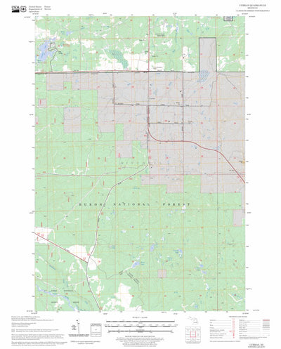 US Forest Service - Topo Curran, MI FSTopo Legacy digital map