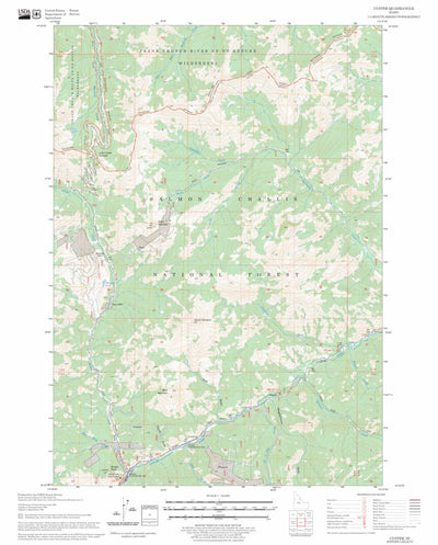 US Forest Service - Topo Custer, ID FSTopo Legacy digital map