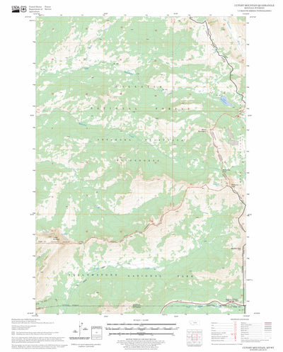 US Forest Service - Topo Cutoff Mountain, MT - WY FSTopo Legacy digital map