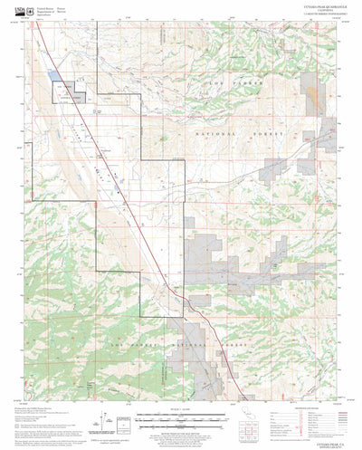 US Forest Service - Topo Cuyama Peak, CA FSTopo Legacy digital map