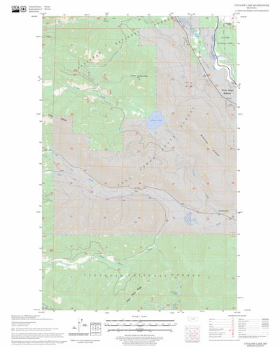US Forest Service - Topo Cyclone Lake, MT FSTopo Legacy digital map