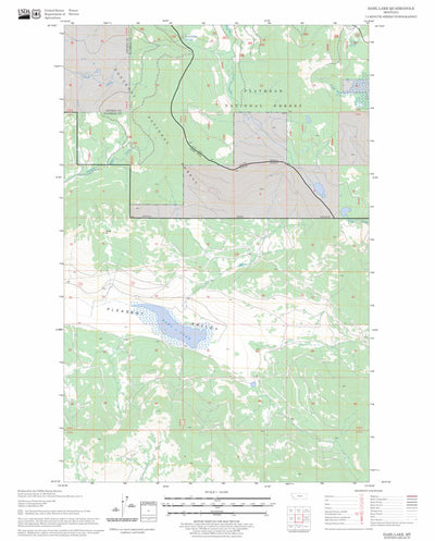 US Forest Service - Topo Dahl Lake, MT FSTopo Legacy digital map