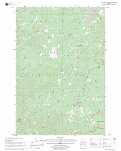 US Forest Service - Topo Dairy Mountain, ID FSTopo Legacy digital map