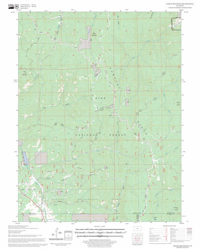 US Forest Service - Topo Dakan Mountain, CO FSTopo Legacy digital map