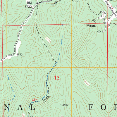 US Forest Service - Topo Dakan Mountain, CO FSTopo Legacy digital map