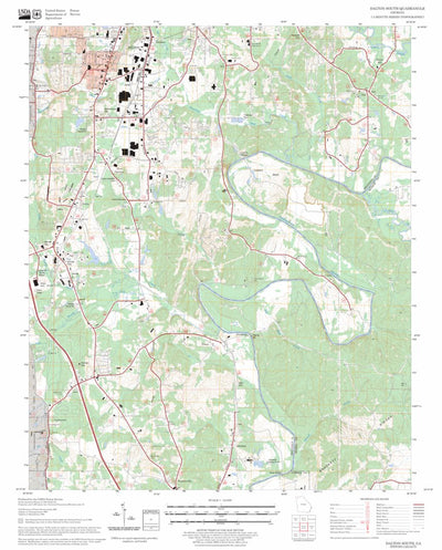 US Forest Service - Topo Dalton South, GA FSTopo Legacy digital map