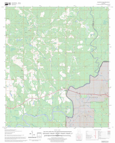 US Forest Service - Topo Damascus, AL FSTopo Legacy digital map