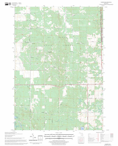 US Forest Service - Topo Damon, MI FSTopo Legacy digital map