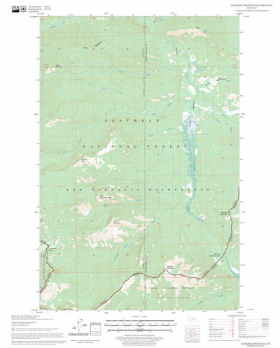 US Forest Service - Topo Danaher Mountain, MT FSTopo Legacy digital map