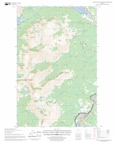 US Forest Service - Topo Dancing Lady Mountain, MT FSTopo Legacy digital map