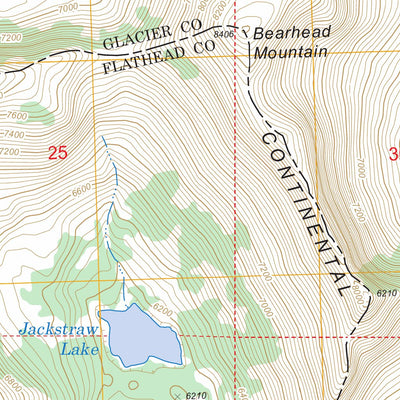 US Forest Service - Topo Dancing Lady Mountain, MT FSTopo Legacy digital map