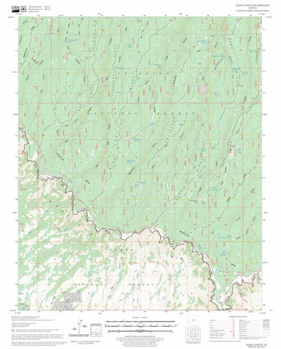 US Forest Service - Topo Dane Canyon, AZ FSTopo Legacy digital map