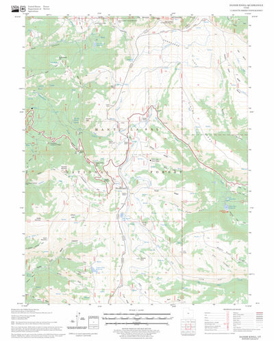 US Forest Service - Topo Danish Knoll, UT FSTopo Legacy digital map