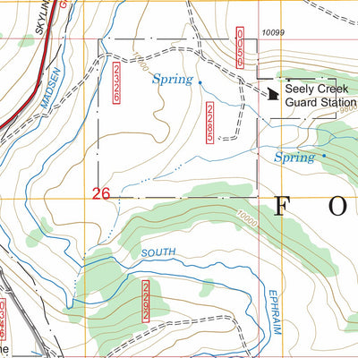 US Forest Service - Topo Danish Knoll, UT FSTopo Legacy digital map