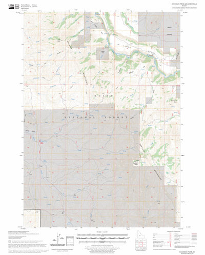 US Forest Service - Topo Danskin Peak, ID FSTopo Legacy digital map