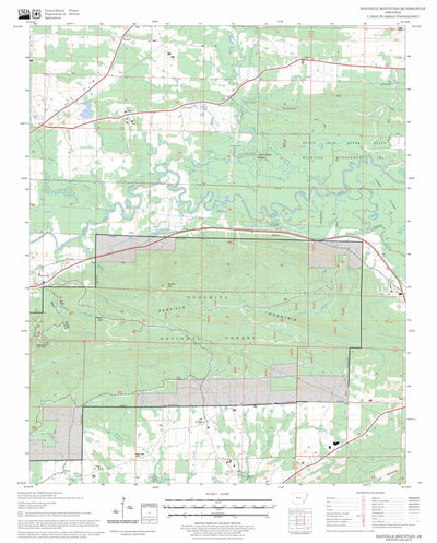 US Forest Service - Topo Danville Mountain, AR FSTopo Legacy digital map