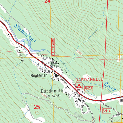US Forest Service - Topo Dardanelle, CA FSTopo Legacy digital map