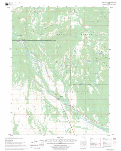 US Forest Service - Topo Dark Canyon, UT FSTopo Legacy digital map