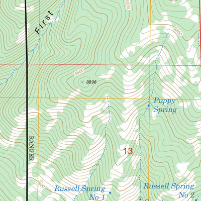 US Forest Service - Topo Dark Canyon, UT FSTopo Legacy digital map