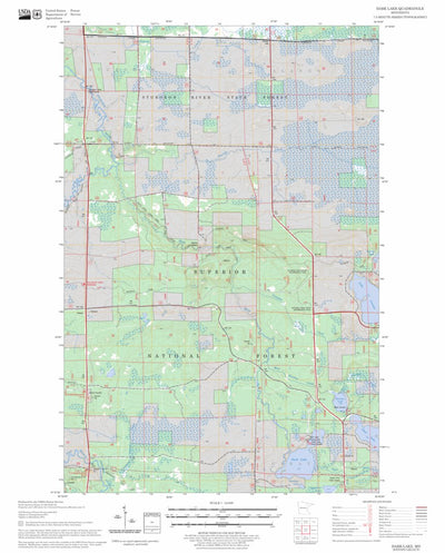 US Forest Service - Topo Dark Lake, MN FSTopo Legacy digital map