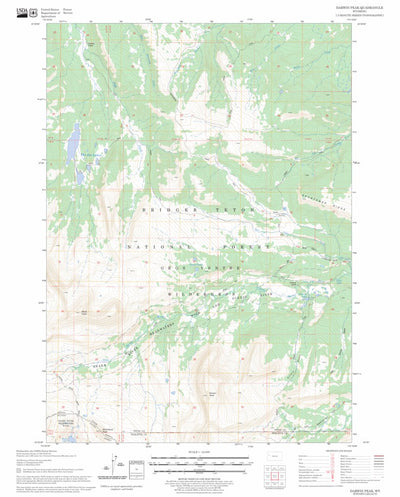 US Forest Service - Topo Darwin Peak, WY FSTopo Legacy digital map