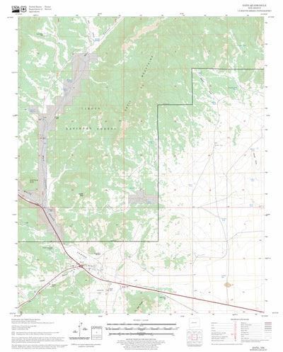 US Forest Service - Topo Datil, NM FSTopo Legacy digital map