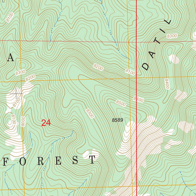 US Forest Service - Topo Datil, NM FSTopo Legacy digital map