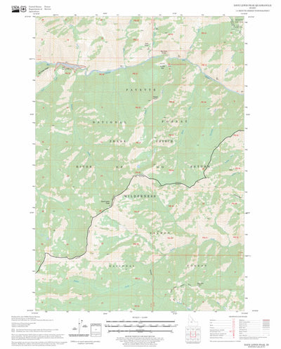 US Forest Service - Topo Dave Lewis Peak, ID FSTopo Legacy digital map