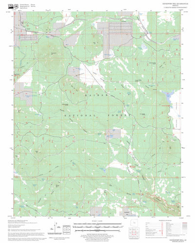 US Forest Service - Topo Davenport Hill, AZ FSTopo Legacy digital map
