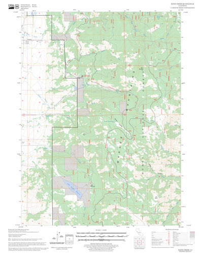 US Forest Service - Topo Davis Creek, CA FSTopo Legacy digital map