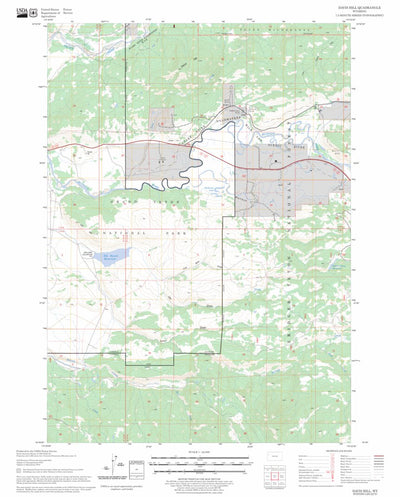 US Forest Service - Topo Davis Hill, WY FSTopo Legacy digital map