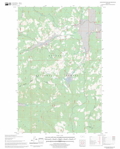 US Forest Service - Topo Davis Mountain, MT FSTopo Legacy digital map